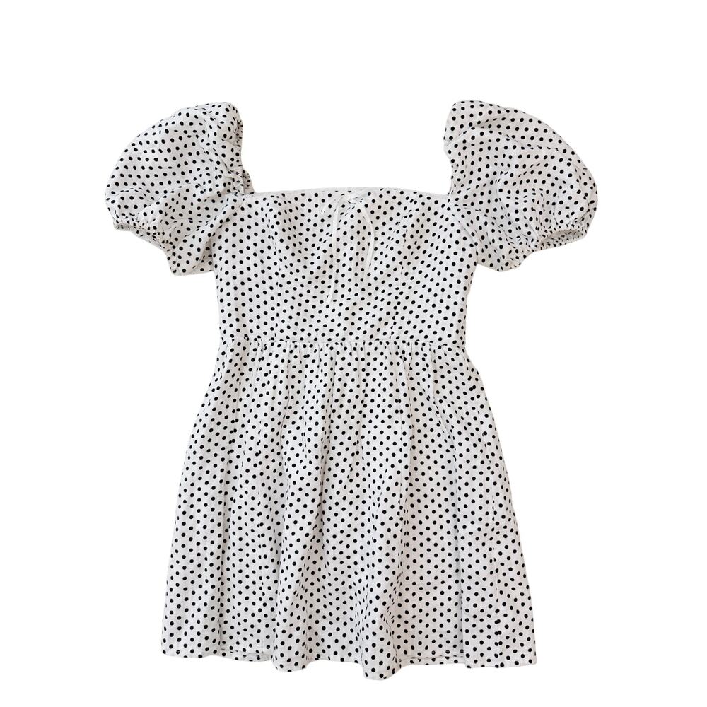 Reformation polka dot linen mini dress - size 6 - Picture 2 of 7